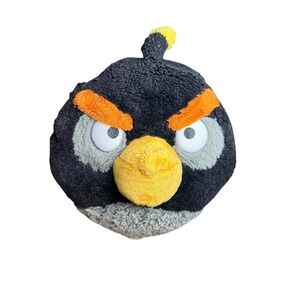 Angry Birds Bomb Black Bird 8in Plush Toy Stuffed Animal Kids
